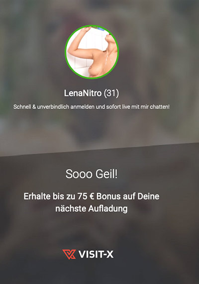 Schnell und unverbindlich anmelden und sofort live mit Lena Nitro chatten!