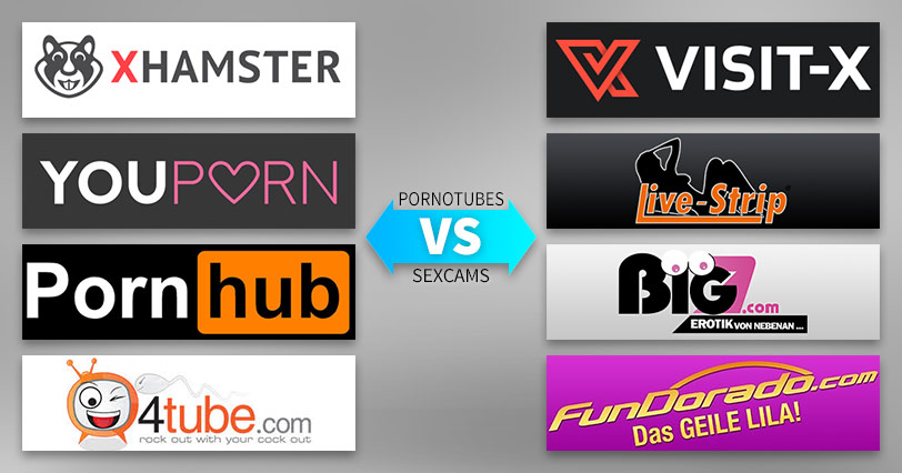 Youporn, xHamster, Pornhub und Co VS. Cam Sex Seiten