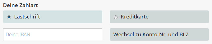 Zahlungsmöglichkeiten