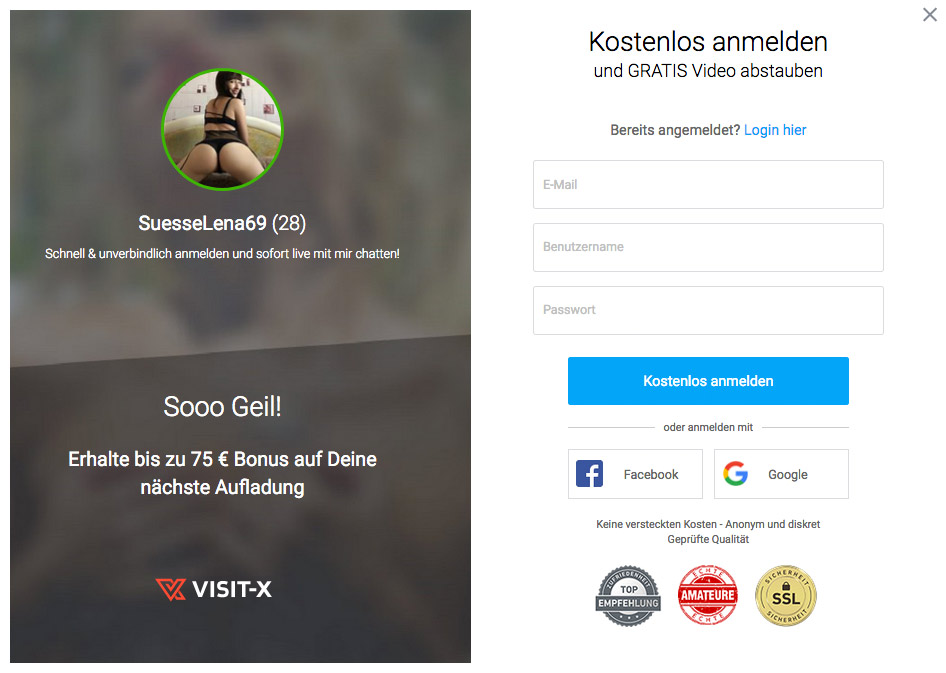 So leicht geht die kostenlose Anmeldung bei Visit-X